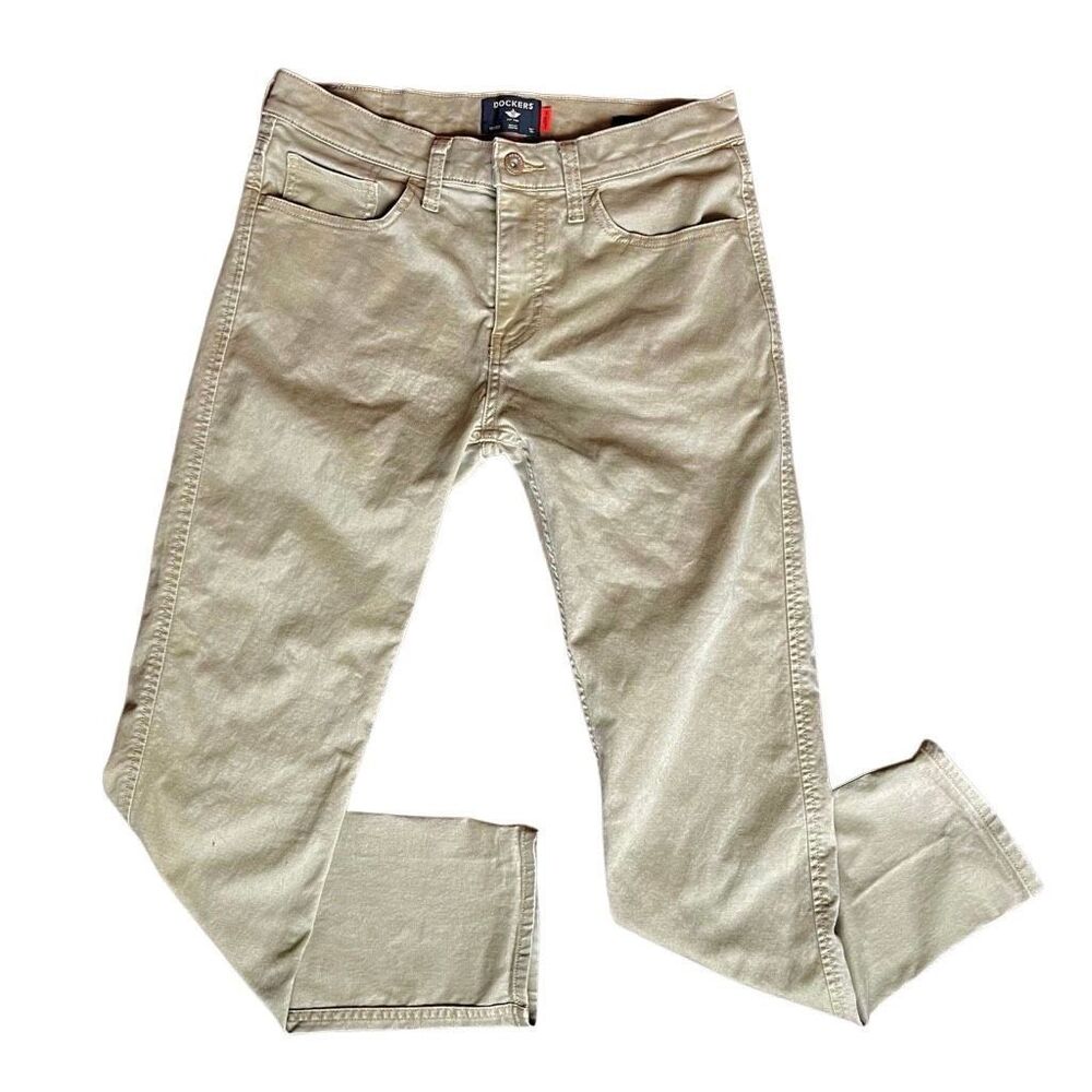 Dockers Jean Slim Cut Khaki All Seasons Tech Waterless Mens Comfort Waistband St